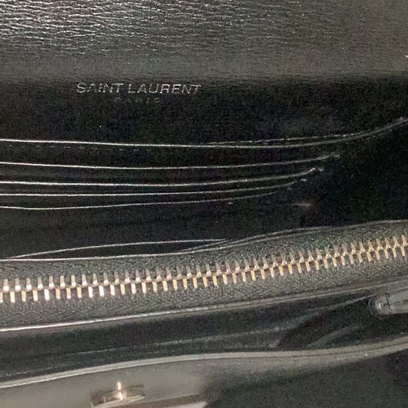 Saint Laurent Black Leather Chain Wallet - Picture 2 of 5
